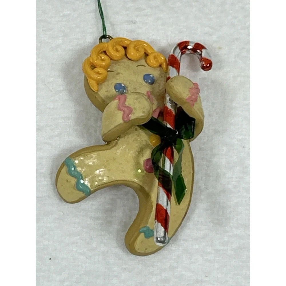 Christmas Ornaments Gingerbread Drum Dutch Wooden Shoes Bluebird Nest Lot 4 Vtg